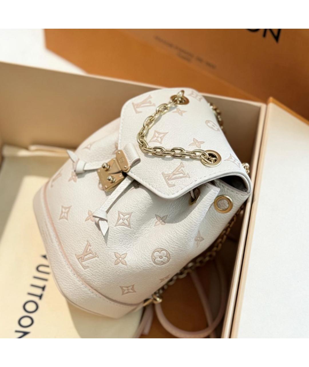 LOUIS VUITTON Белый кожаный рюкзак, фото 5