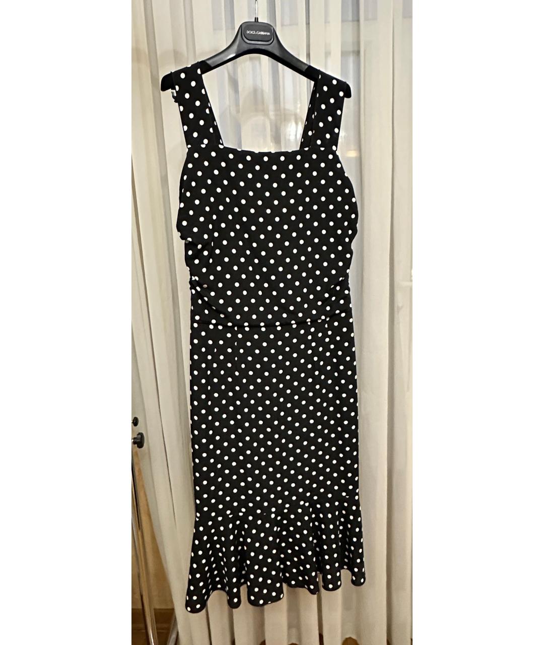 DOLCE&GABBANA Черный шелковый сарафан, фото 7