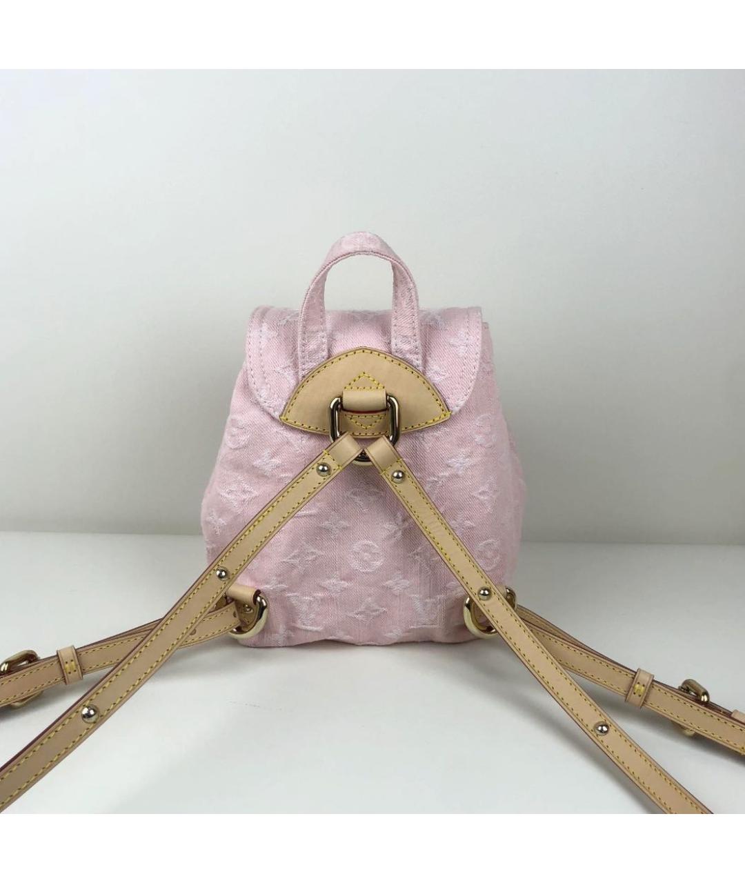 LOUIS VUITTON Розовый кожаный рюкзак, фото 3