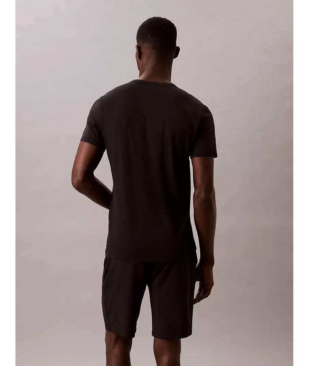 CALVIN KLEIN Черная хлопковая футболка, фото 2