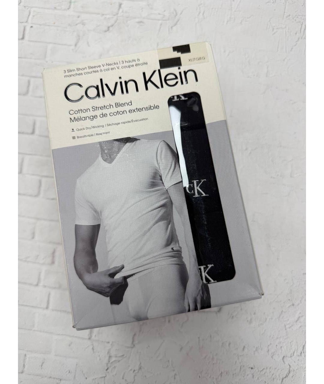 CALVIN KLEIN Черная хлопковая футболка, фото 3