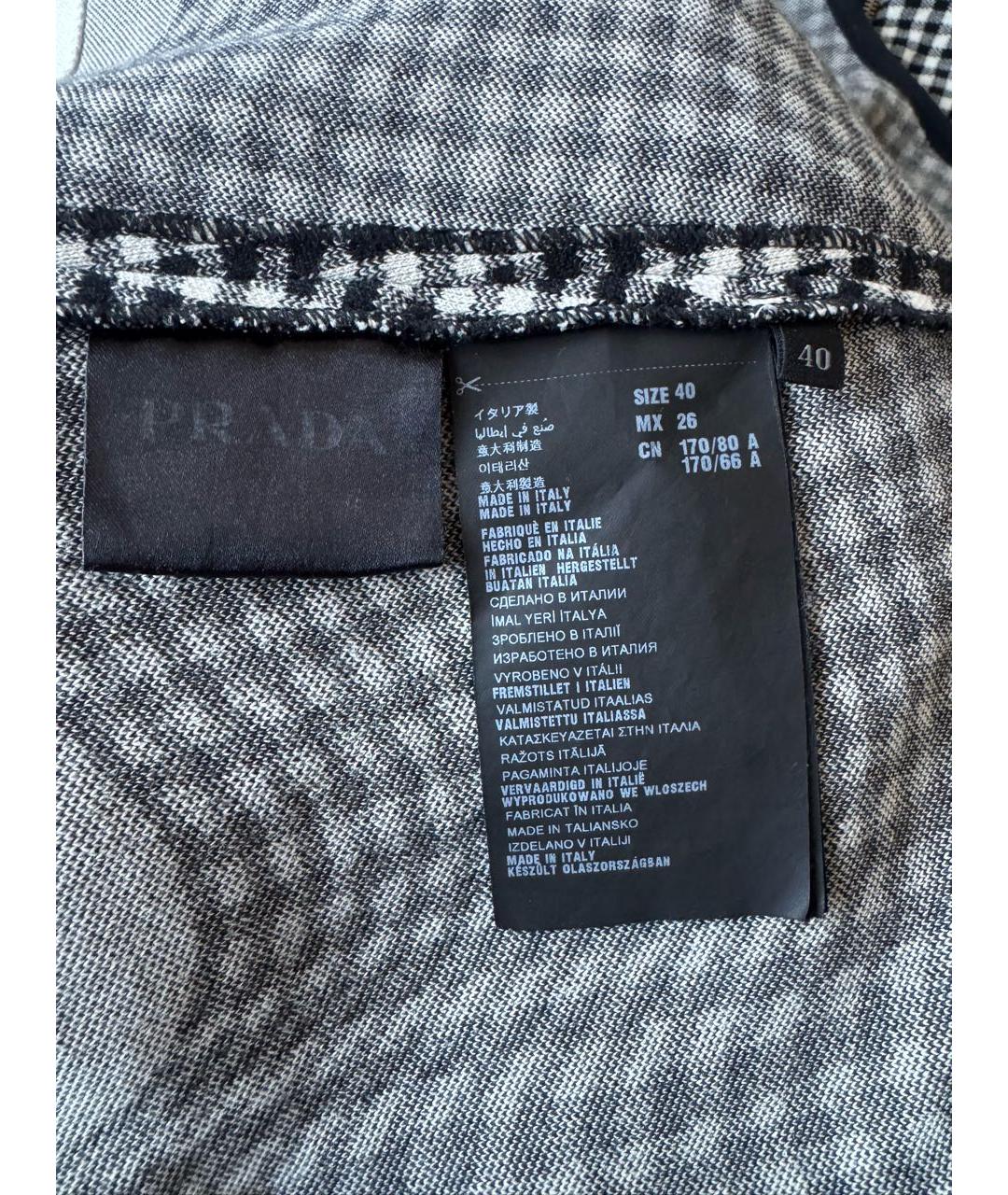 PRADA Серое хлопковое повседневное платье, фото 3