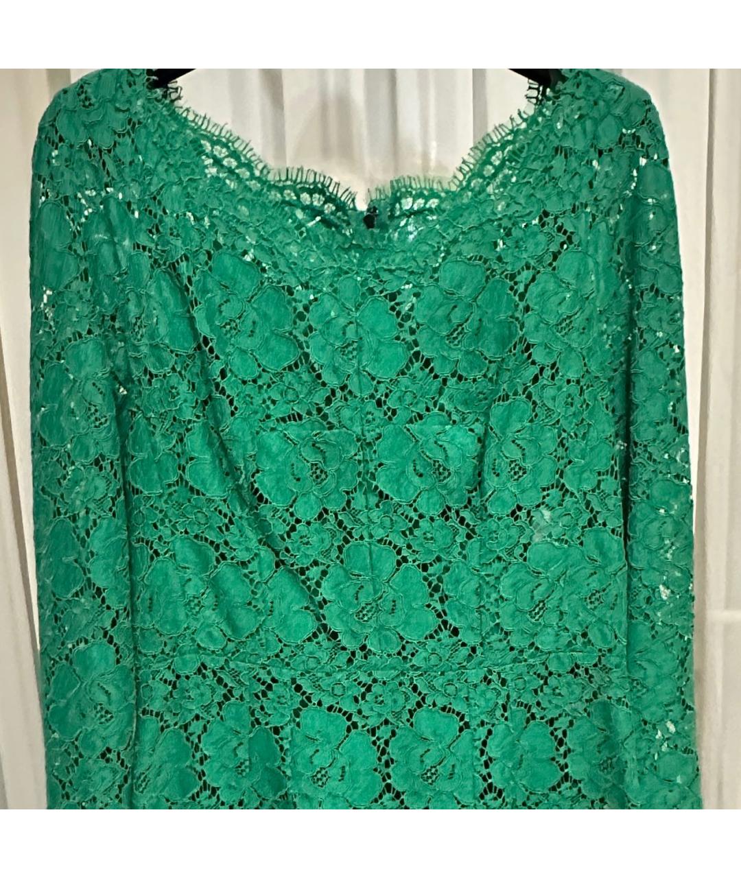 DOLCE&GABBANA Зеленые кружевное платье, фото 4