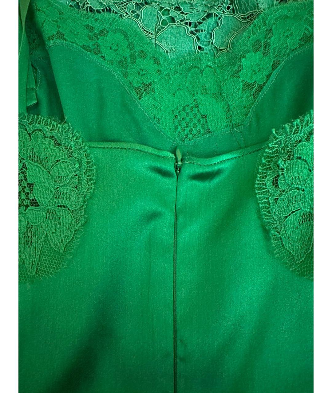 DOLCE&GABBANA Зеленые кружевное платье, фото 8