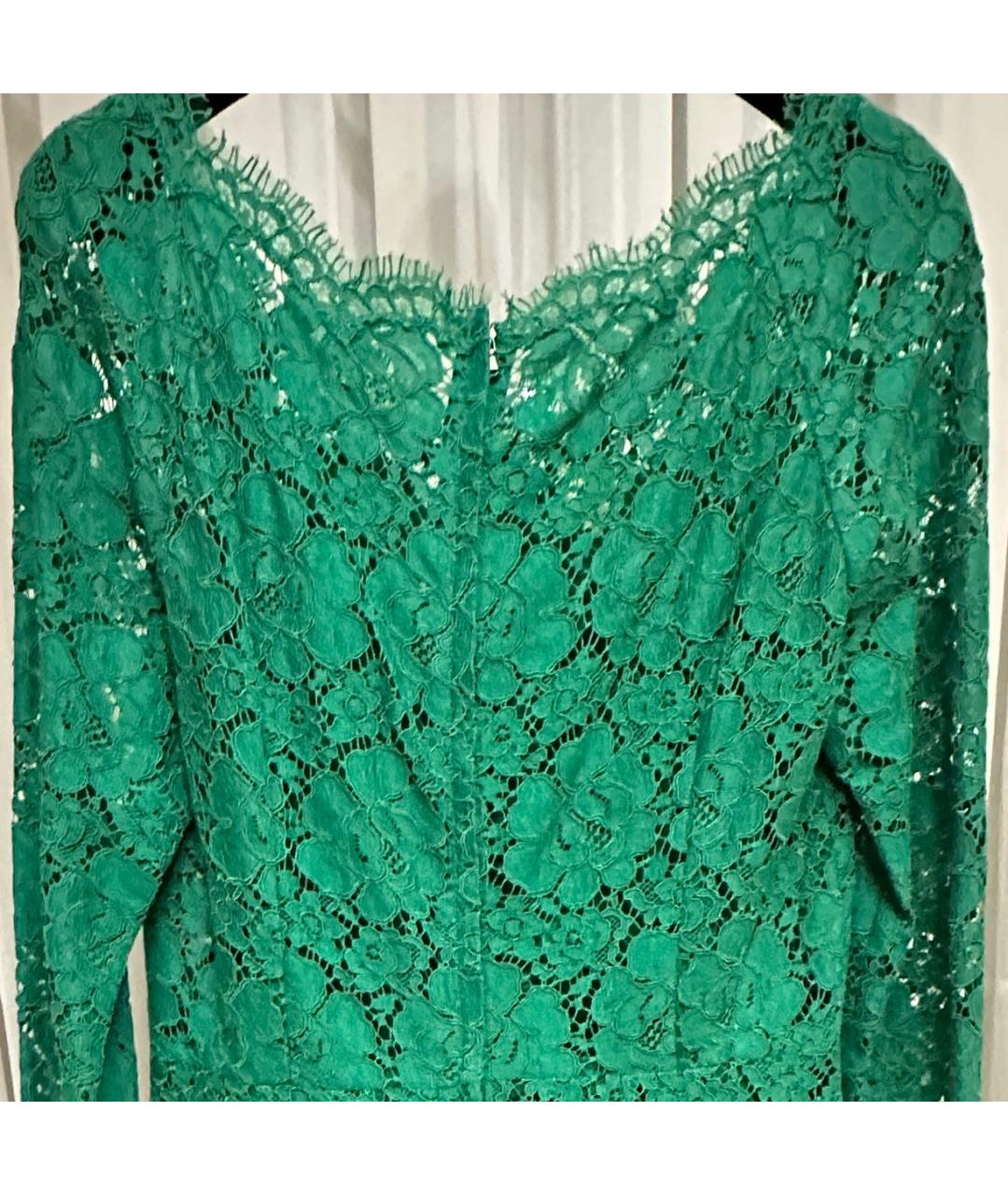 DOLCE&GABBANA Зеленые кружевное платье, фото 5