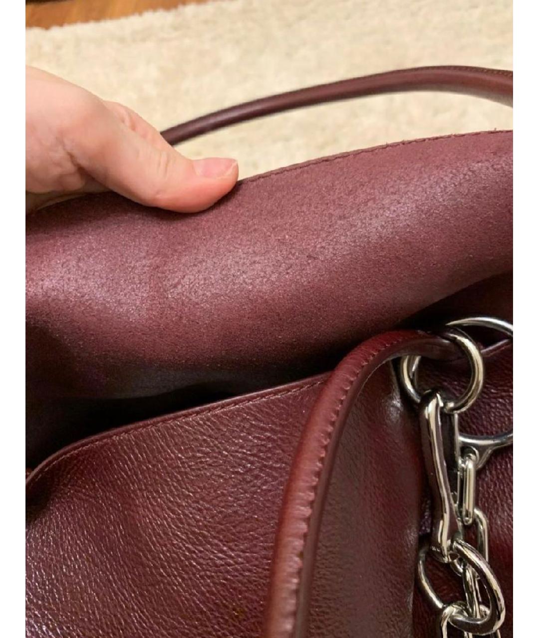ALEXANDER WANG Бордовая кожаная сумка тоут, фото 4