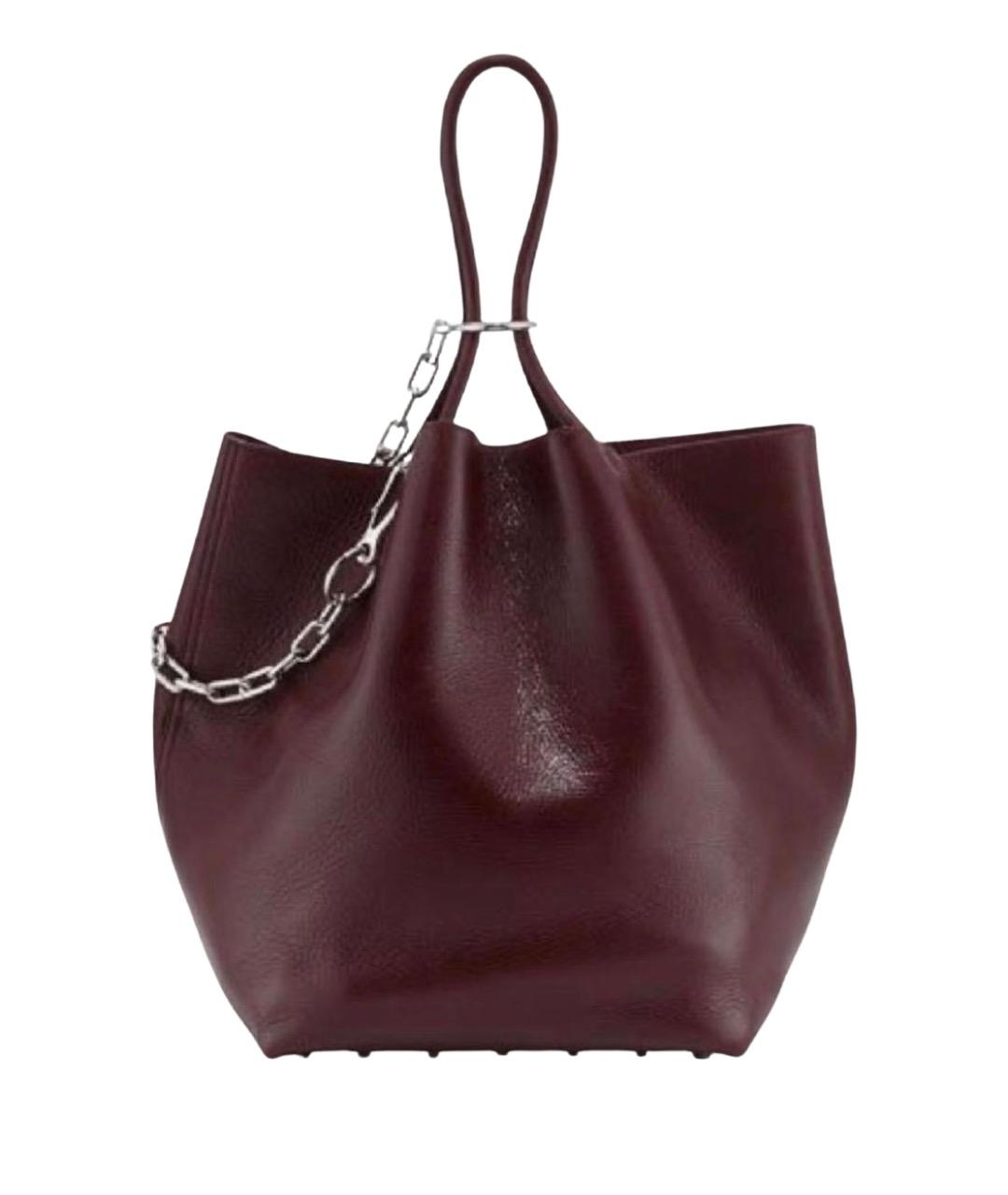 ALEXANDER WANG Бордовая кожаная сумка тоут, фото 1