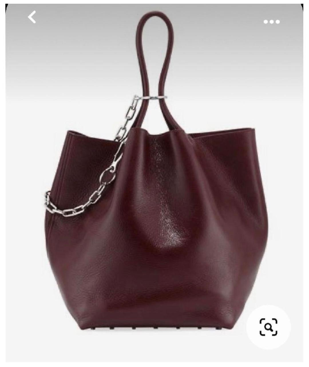 ALEXANDER WANG Бордовая кожаная сумка тоут, фото 9