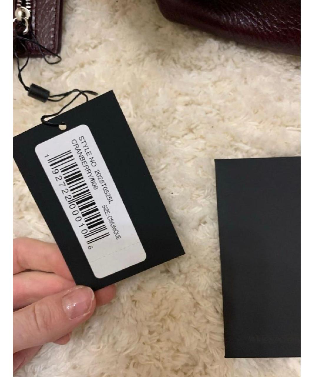 ALEXANDER WANG Бордовая кожаная сумка тоут, фото 7