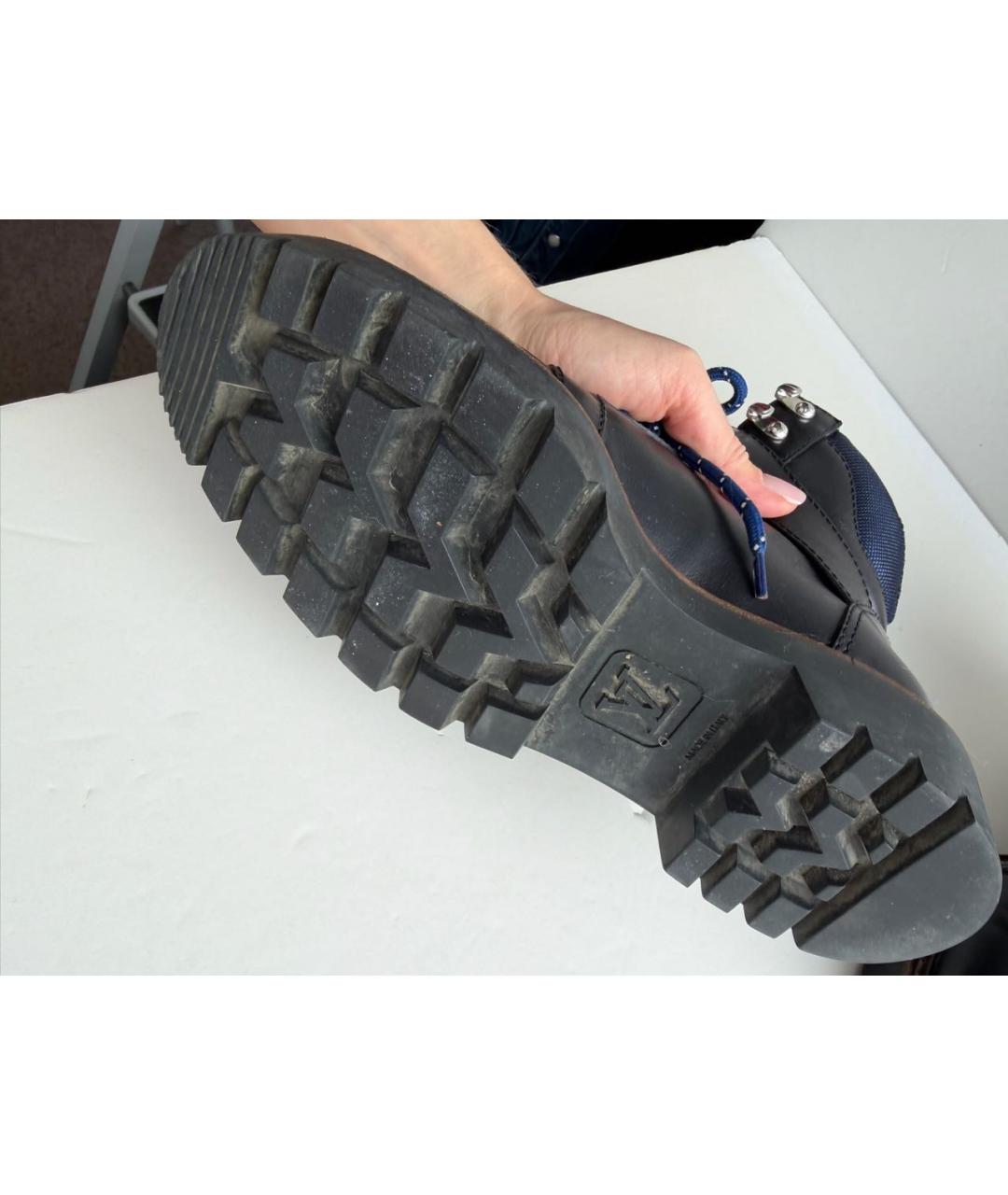 LOUIS VUITTON Черные кожаные ботинки, фото 7