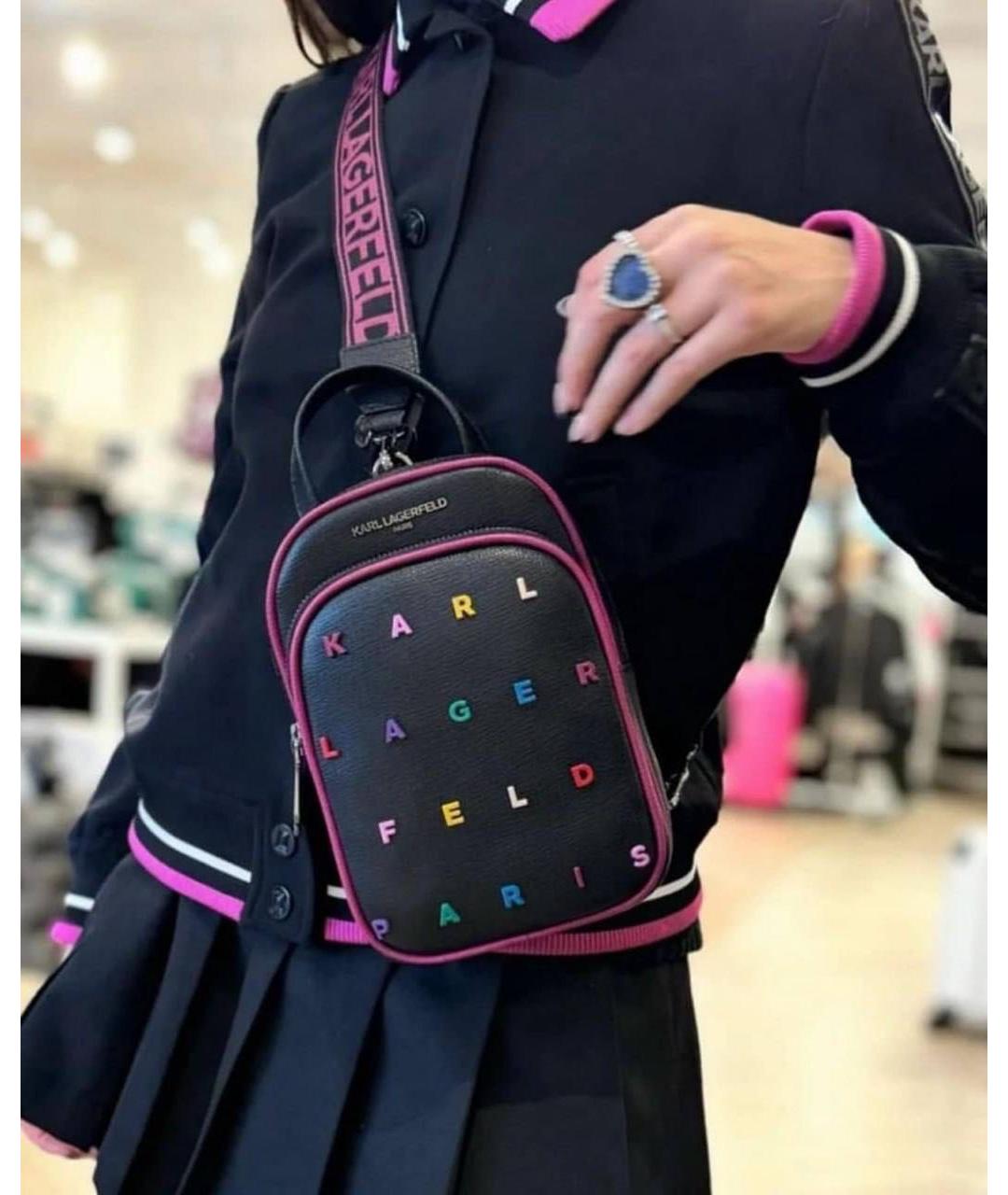 KARL LAGERFELD Черная сумка через плечо, фото 5