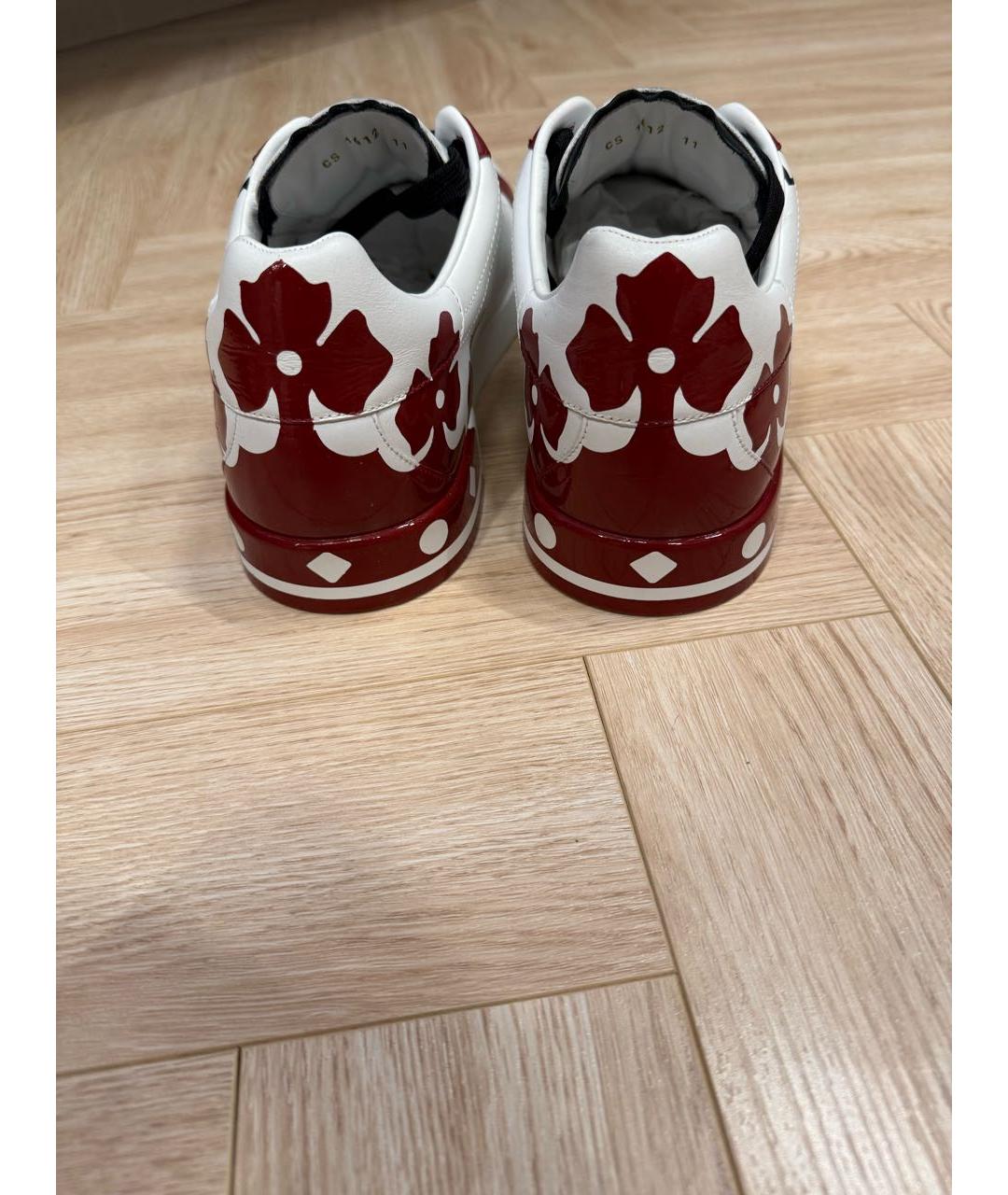 DOLCE&GABBANA Белые кожаные низкие кроссовки / кеды, фото 3