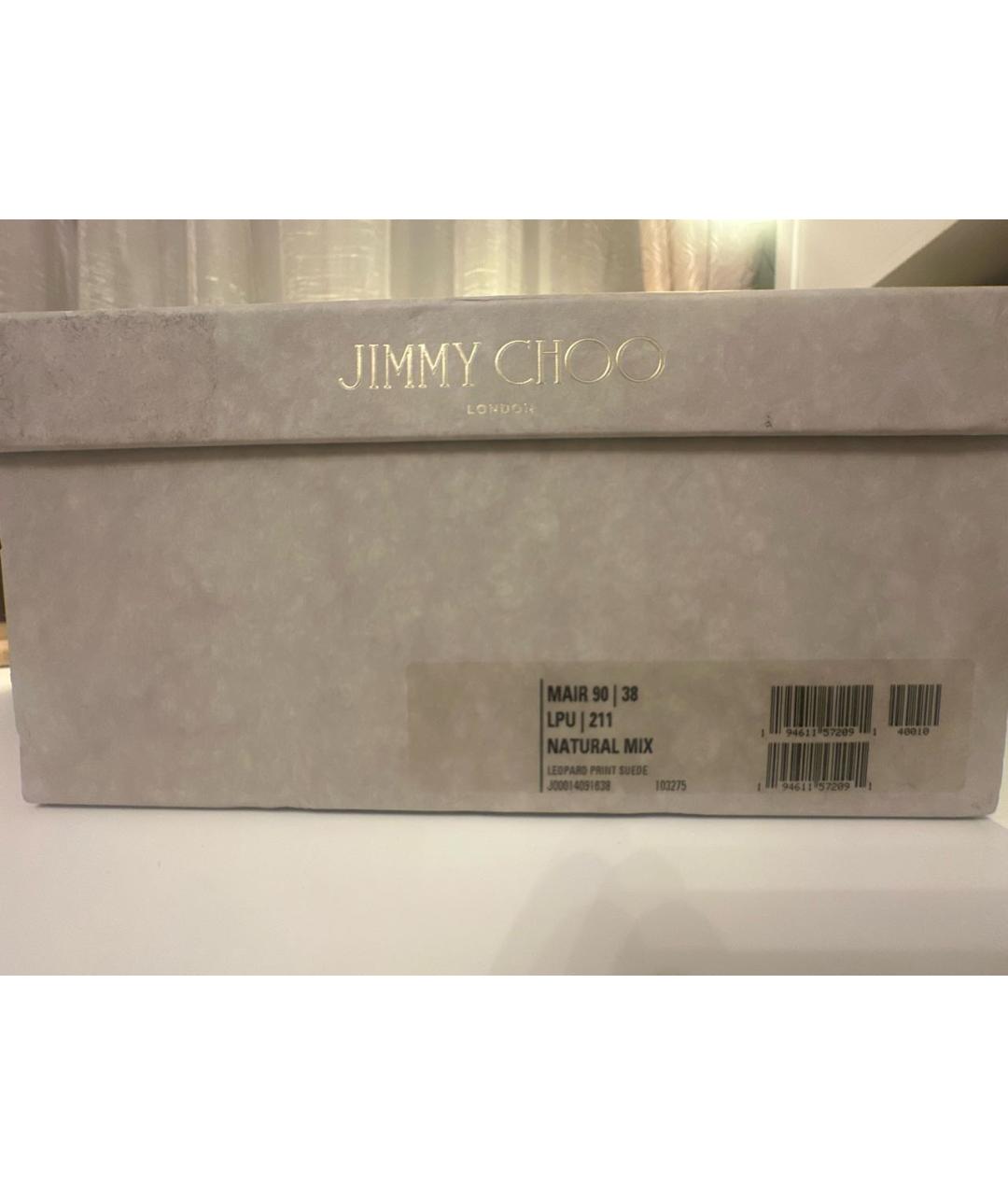 JIMMY CHOO Мульти замшевые босоножки, фото 8