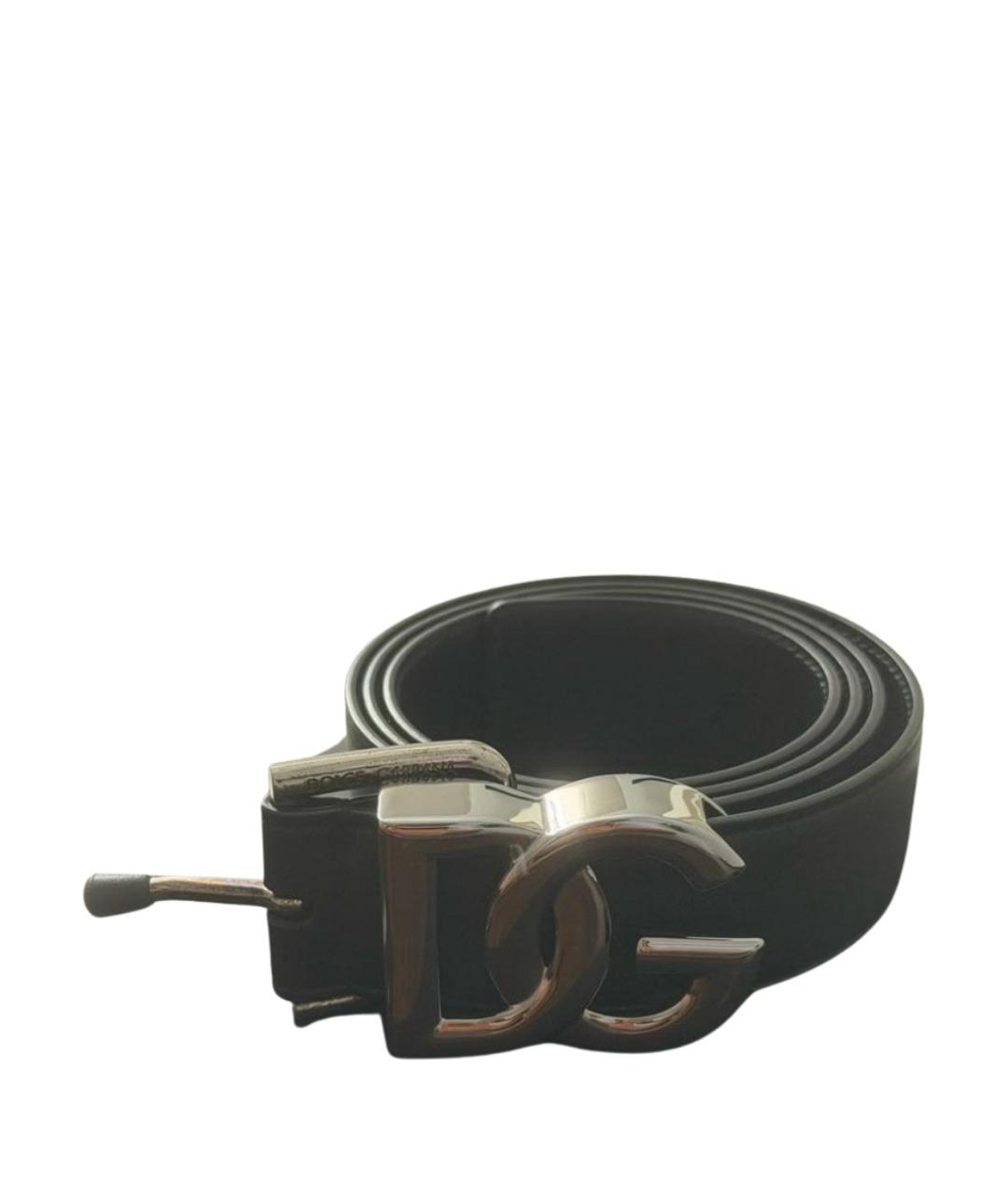 DOLCE&GABBANA Черный кожаный ремень, фото 1