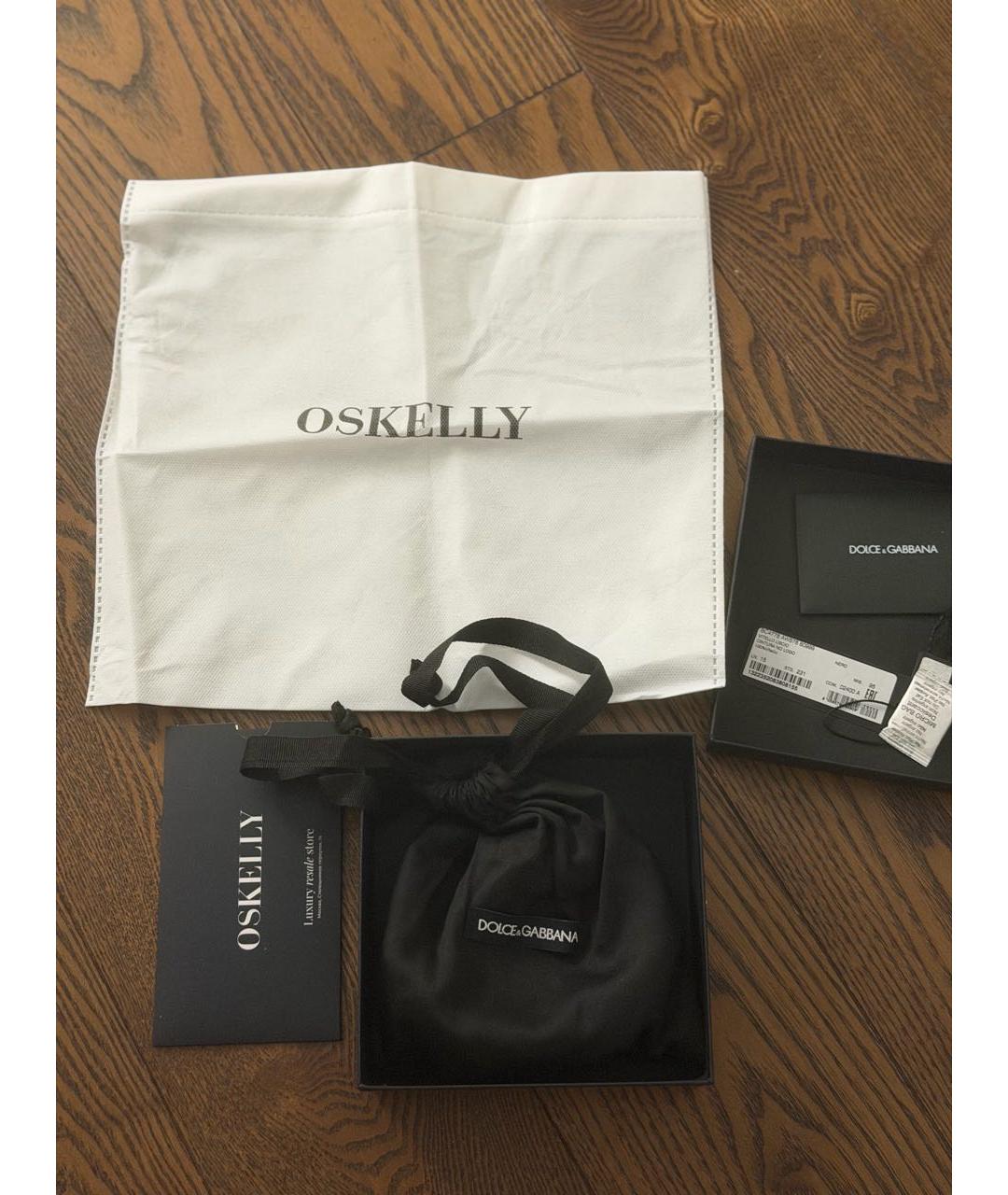 DOLCE&GABBANA Черный кожаный ремень, фото 7