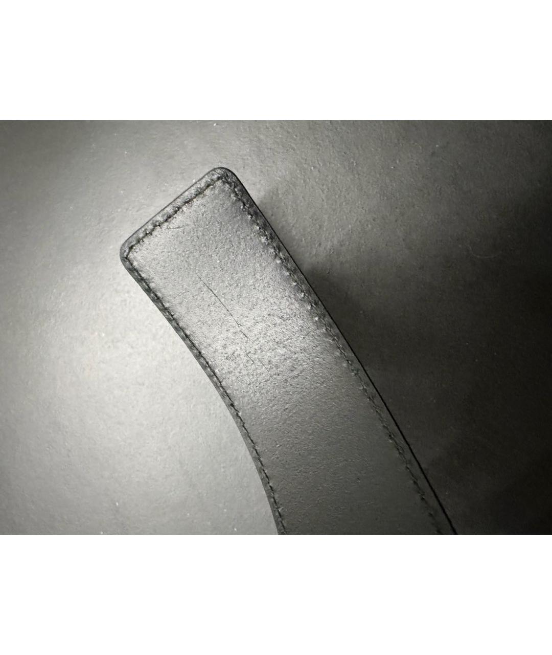 DOLCE&GABBANA Черный кожаный ремень, фото 4