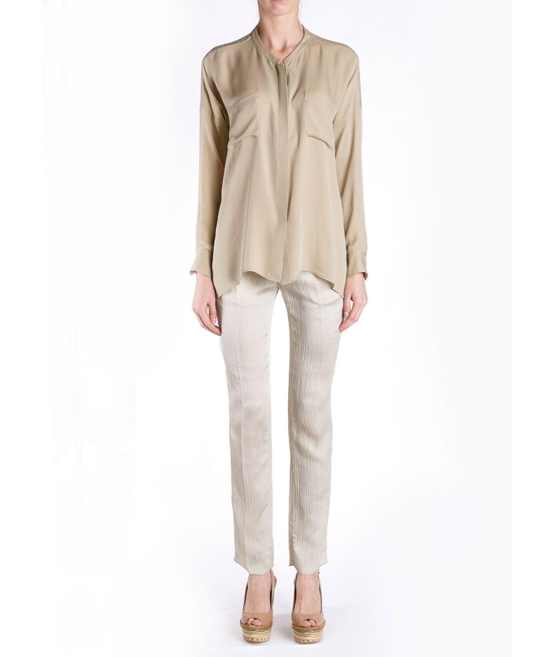 ETRO Бежевые вискозные прямые брюки, фото 2