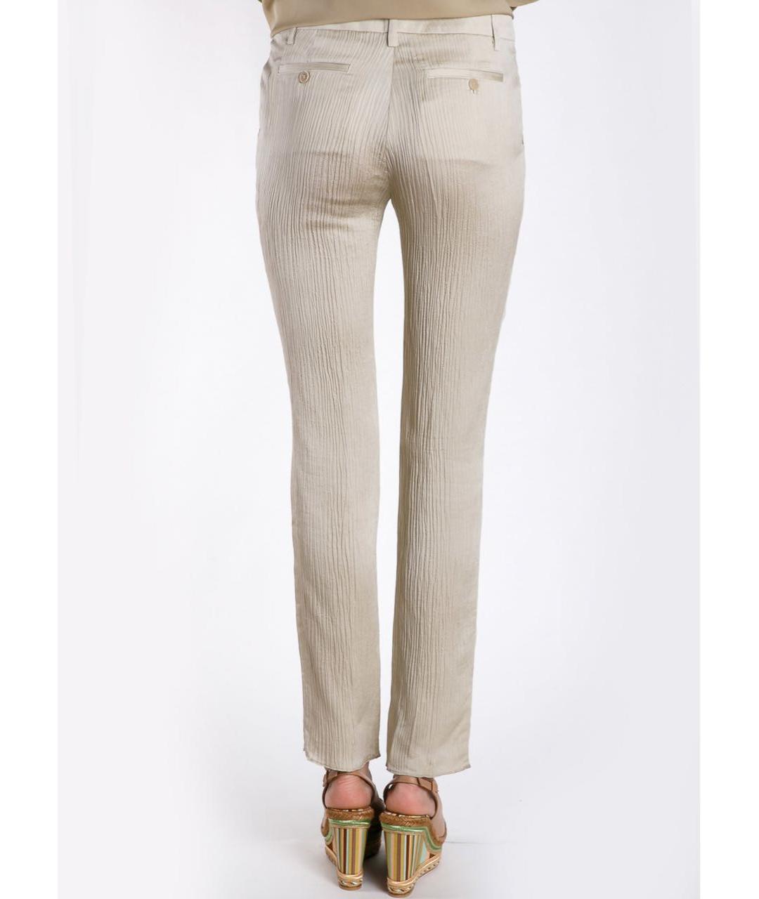 ETRO Бежевые вискозные прямые брюки, фото 4