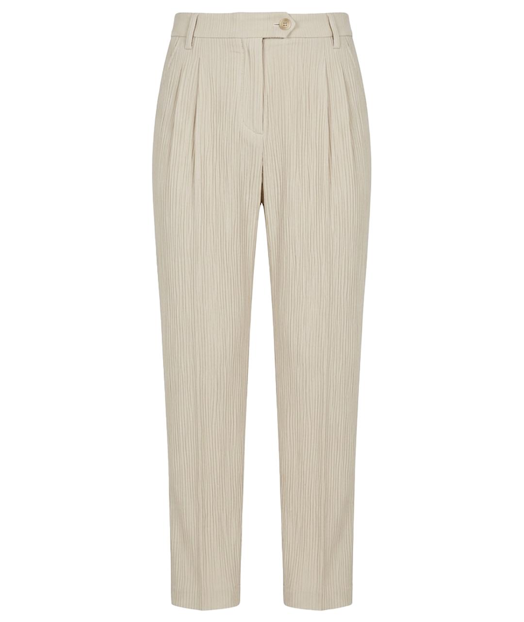 ETRO Бежевые вискозные прямые брюки, фото 1