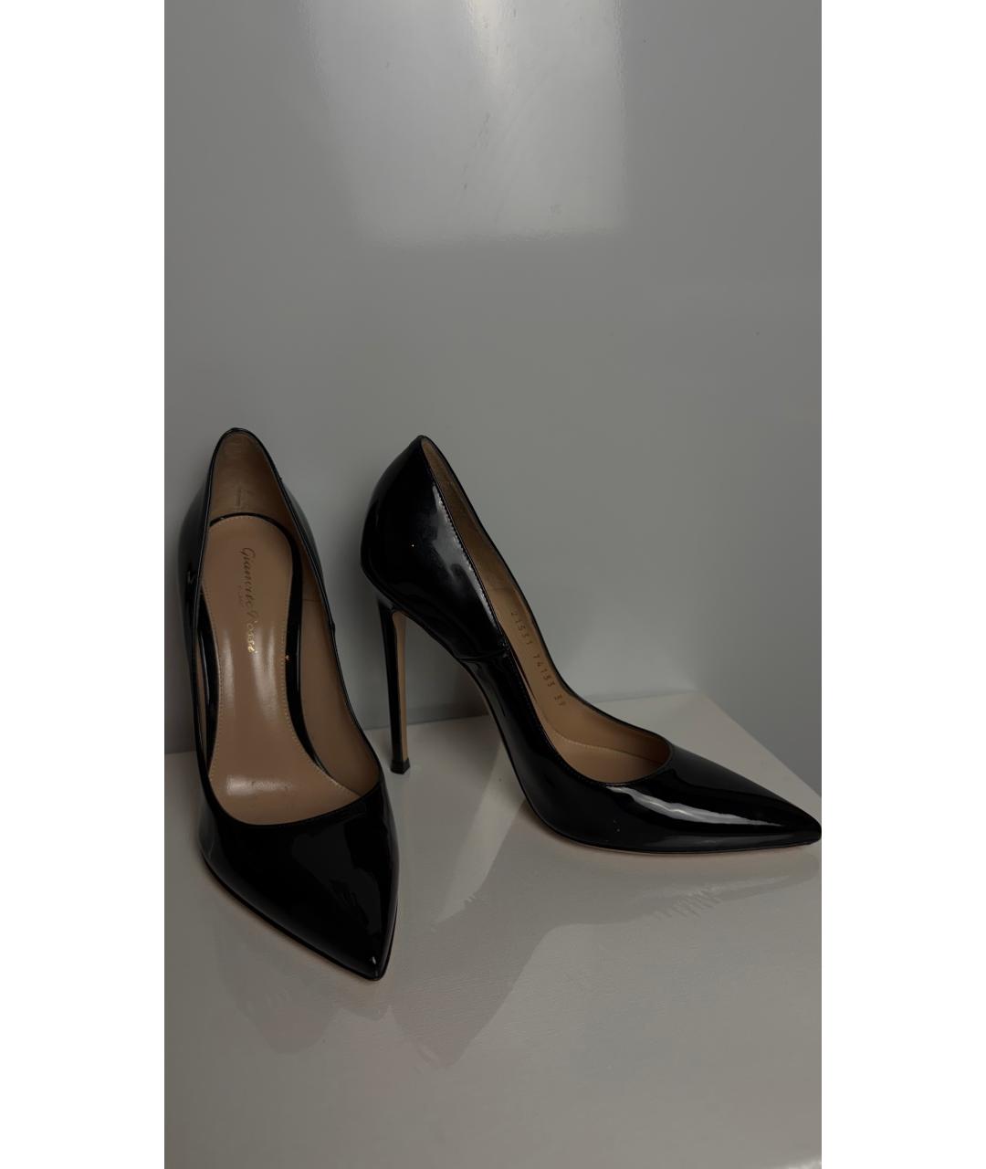 GIANVITO ROSSI Черные туфли из лакированной кожи, фото 4