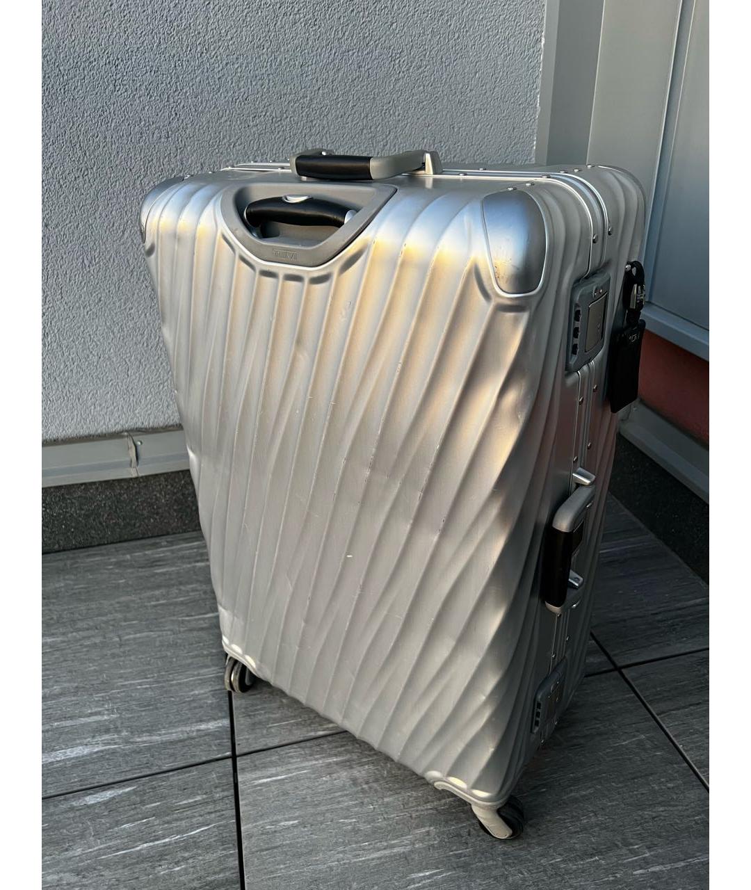 TUMI Серебрянный тканевый чемодан, фото 3