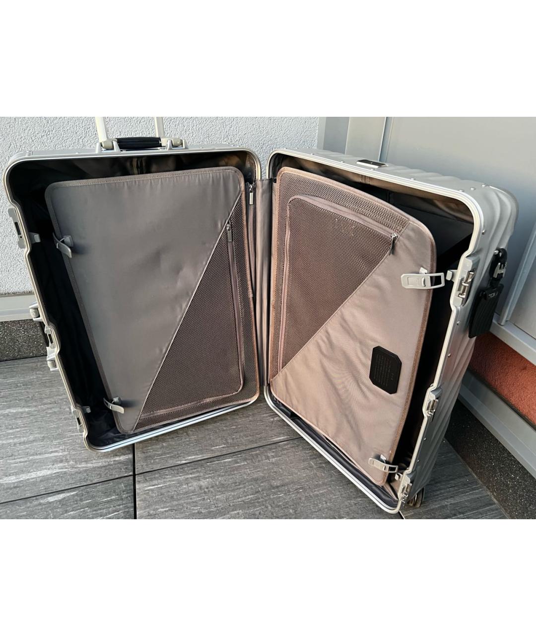 TUMI Серебрянный тканевый чемодан, фото 6