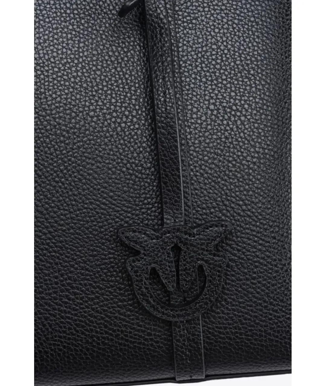 PINKO Черная кожаная сумка через плечо, фото 3