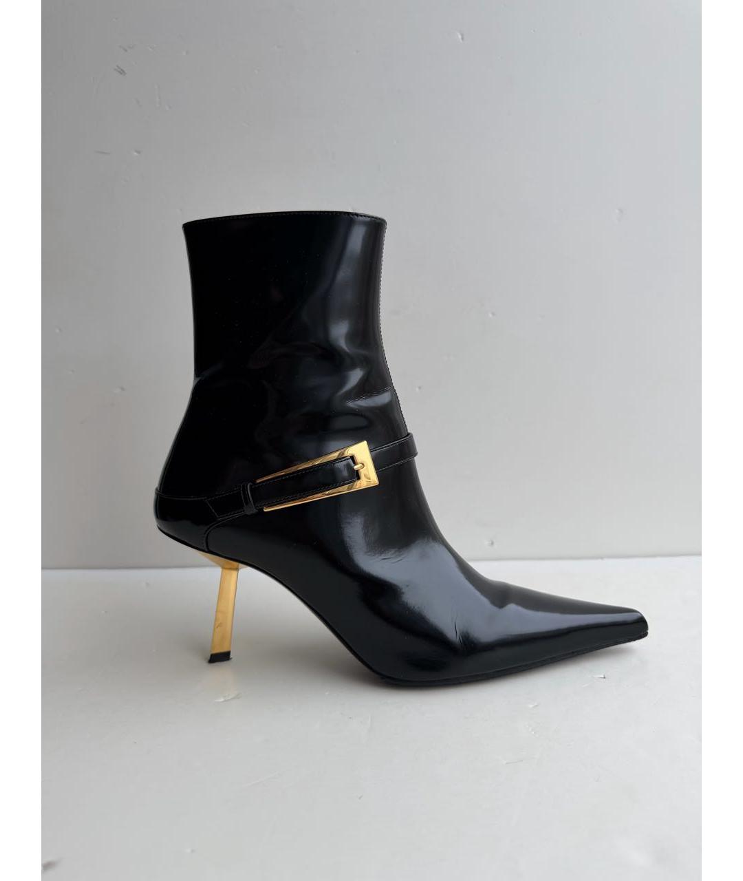 SAINT LAURENT Черные ботильоны из лакированной кожи, фото 8