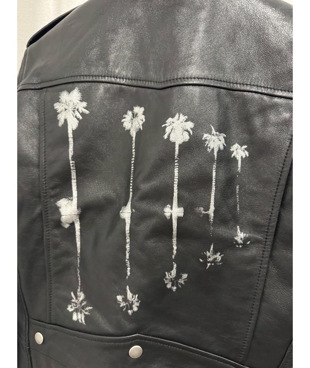 SAINT LAURENT Черная кожаная куртка, фото 5
