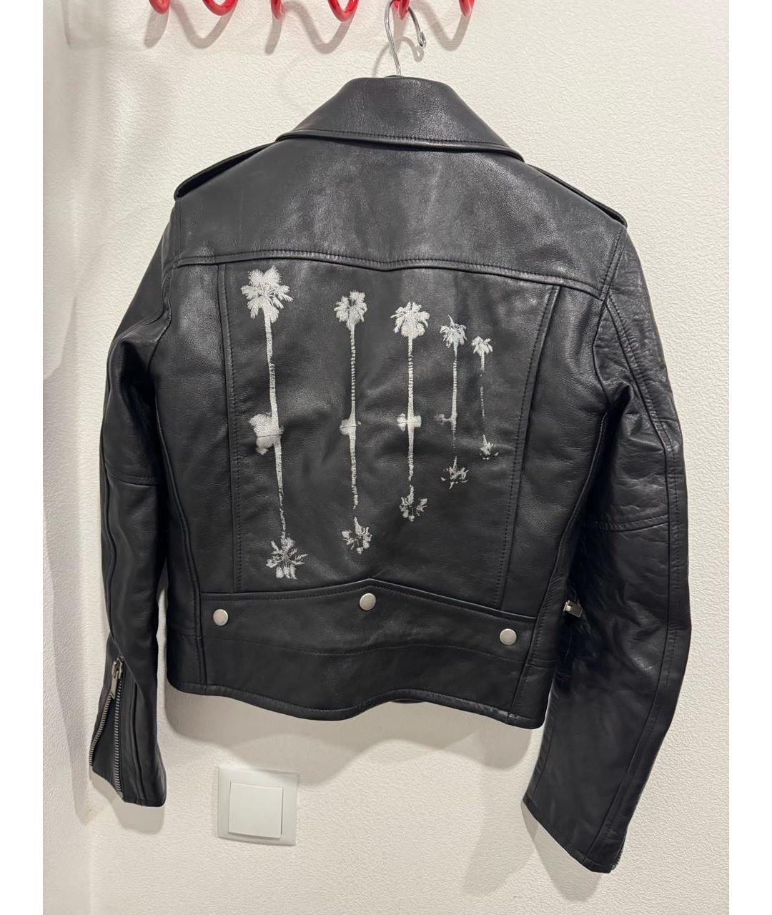 SAINT LAURENT Черная кожаная куртка, фото 4