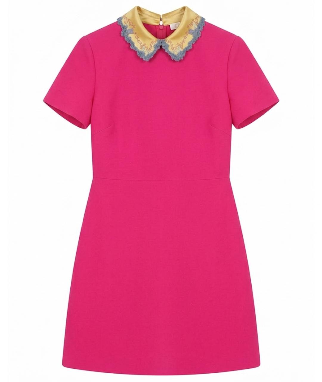 VALENTINO Фуксия шелковое платье, фото 1