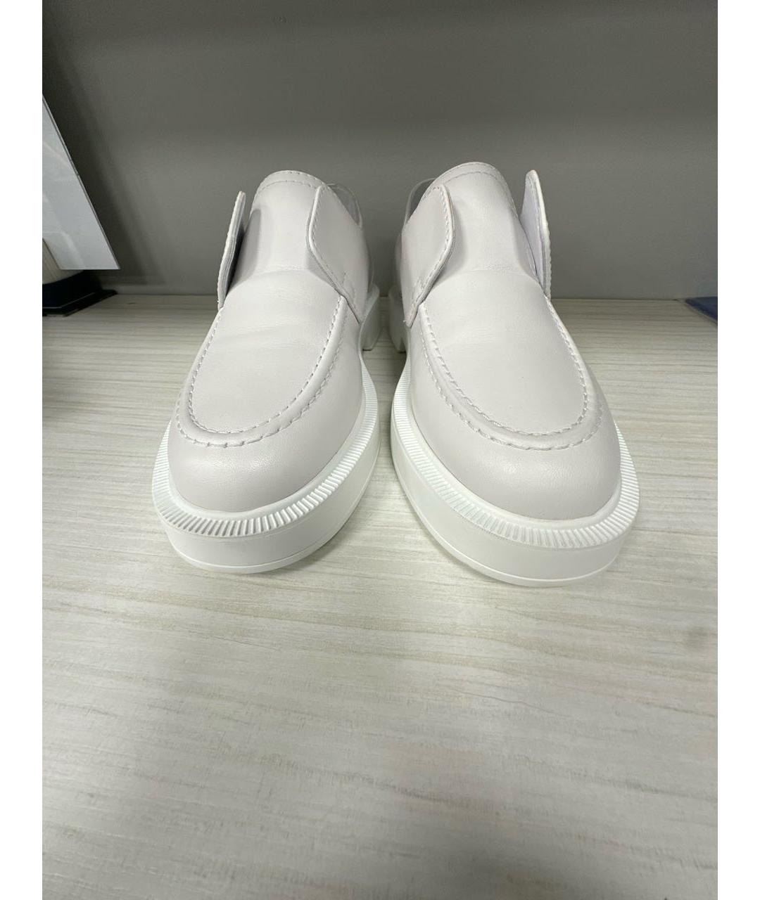 LE SILLA Белые кожаные лоферы, фото 2