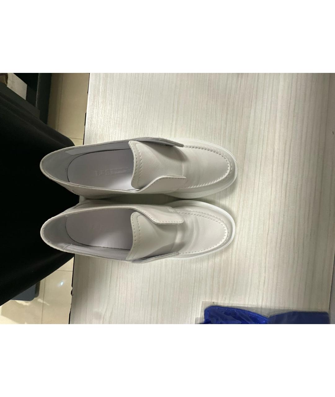 LE SILLA Белые кожаные лоферы, фото 3