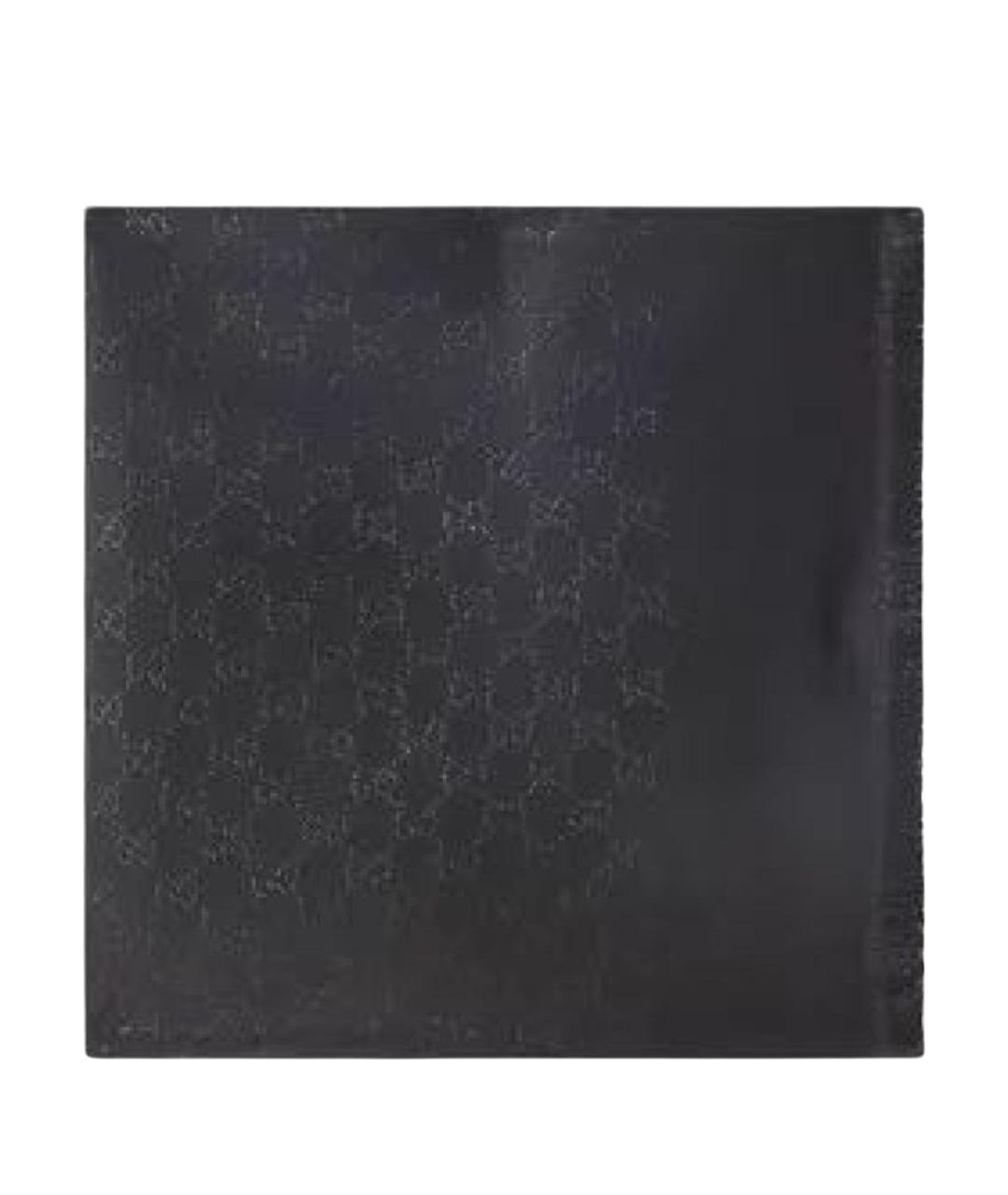 GUCCI Черный шерстяной платок, фото 1