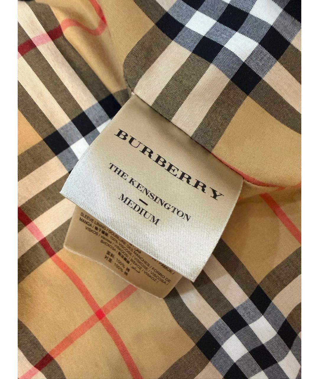 BURBERRY Бежевый хлопковый тренч/плащ, фото 2