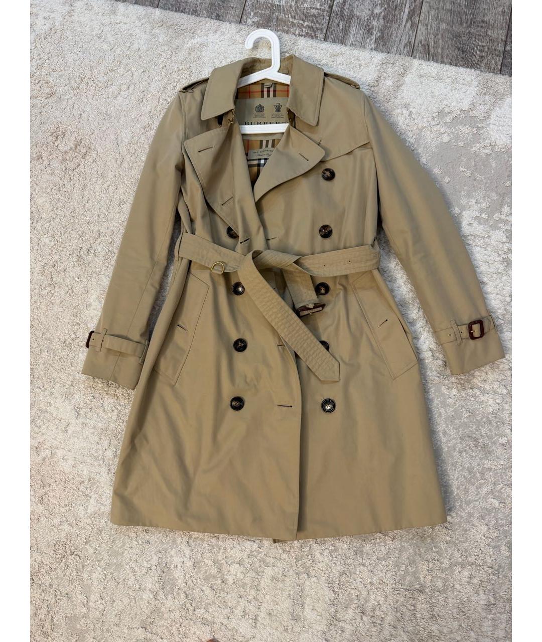 BURBERRY Бежевый хлопковый тренч/плащ, фото 7