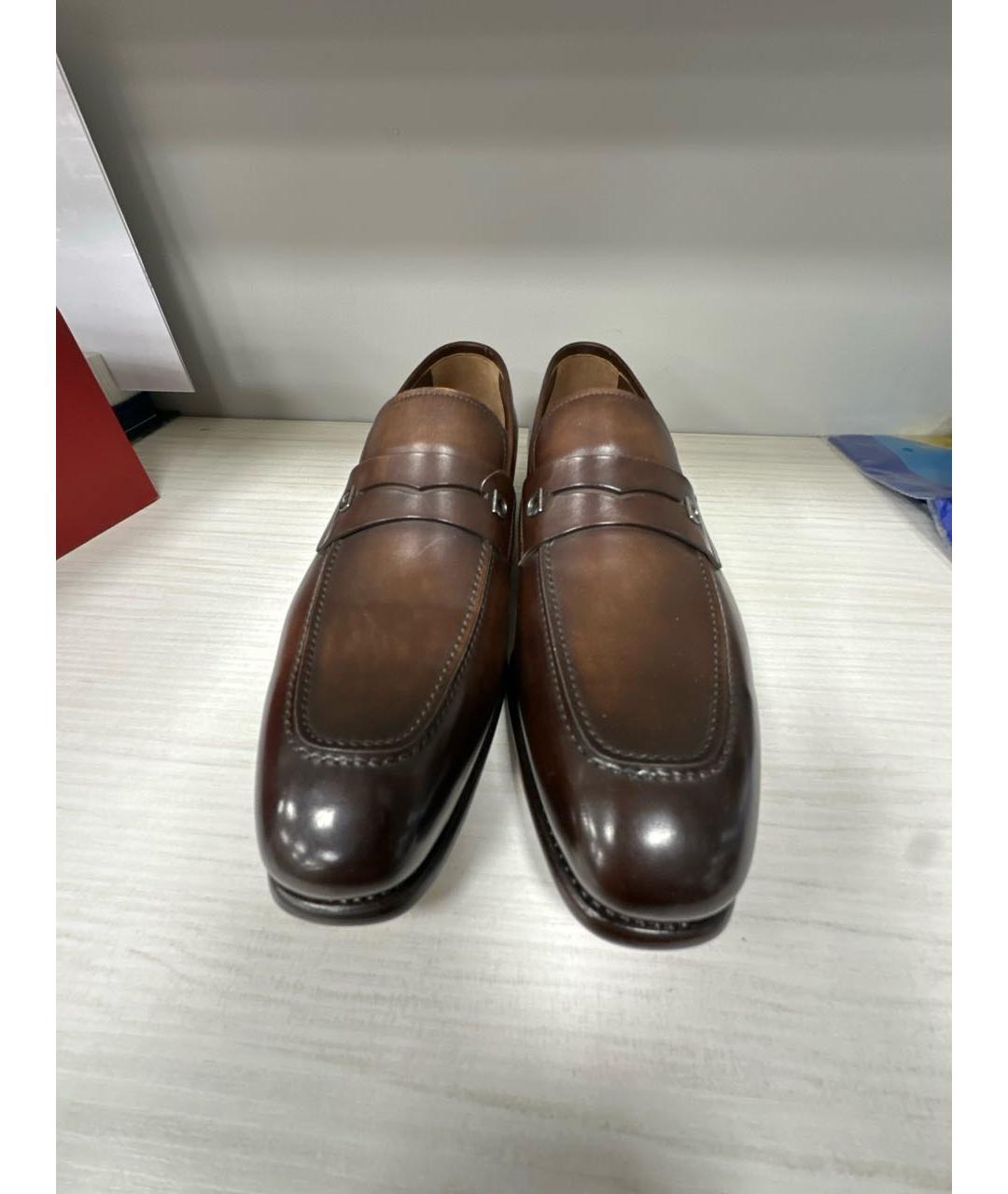 FERRAGAMO Коричневые кожаные туфли, фото 2