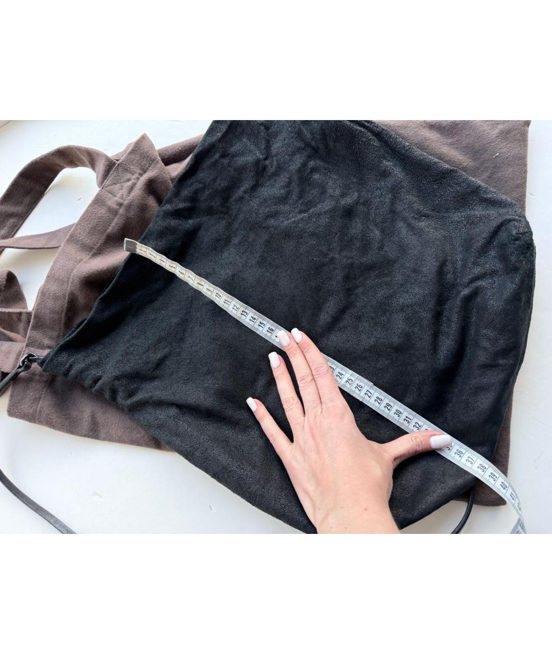 RICK OWENS Черная замшевая сумка через плечо, фото 8