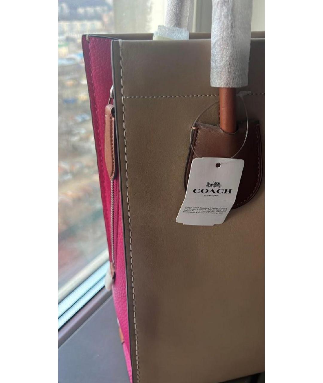 COACH Мульти кожаная сумка тоут, фото 5