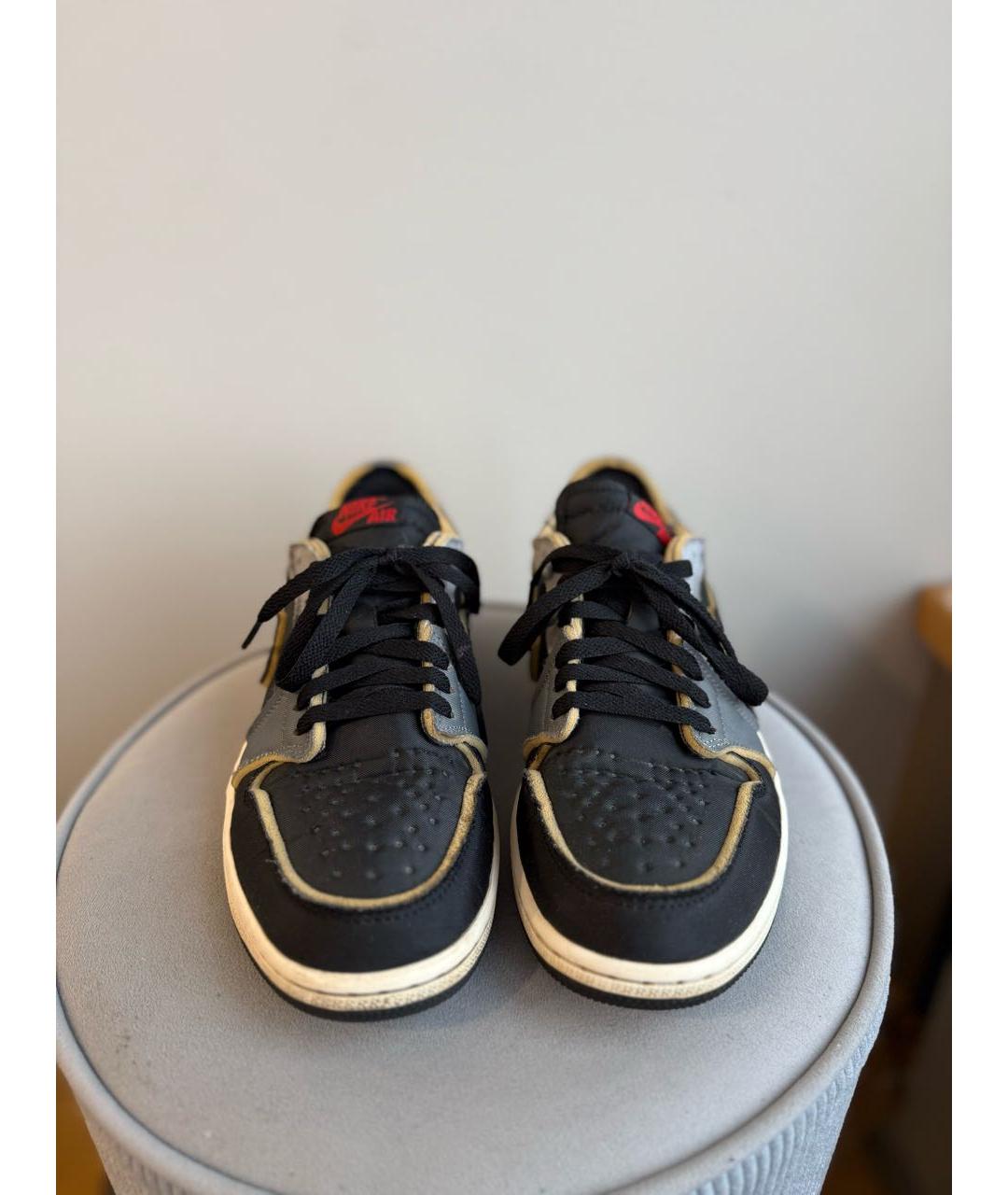 JORDAN Черные текстильные низкие кроссовки / кеды, фото 7