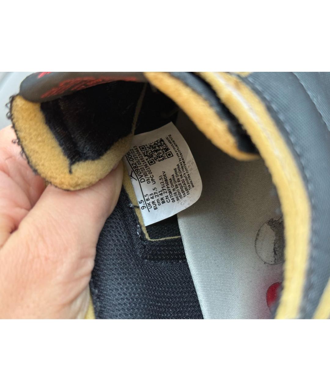 JORDAN Черные текстильные низкие кроссовки / кеды, фото 5