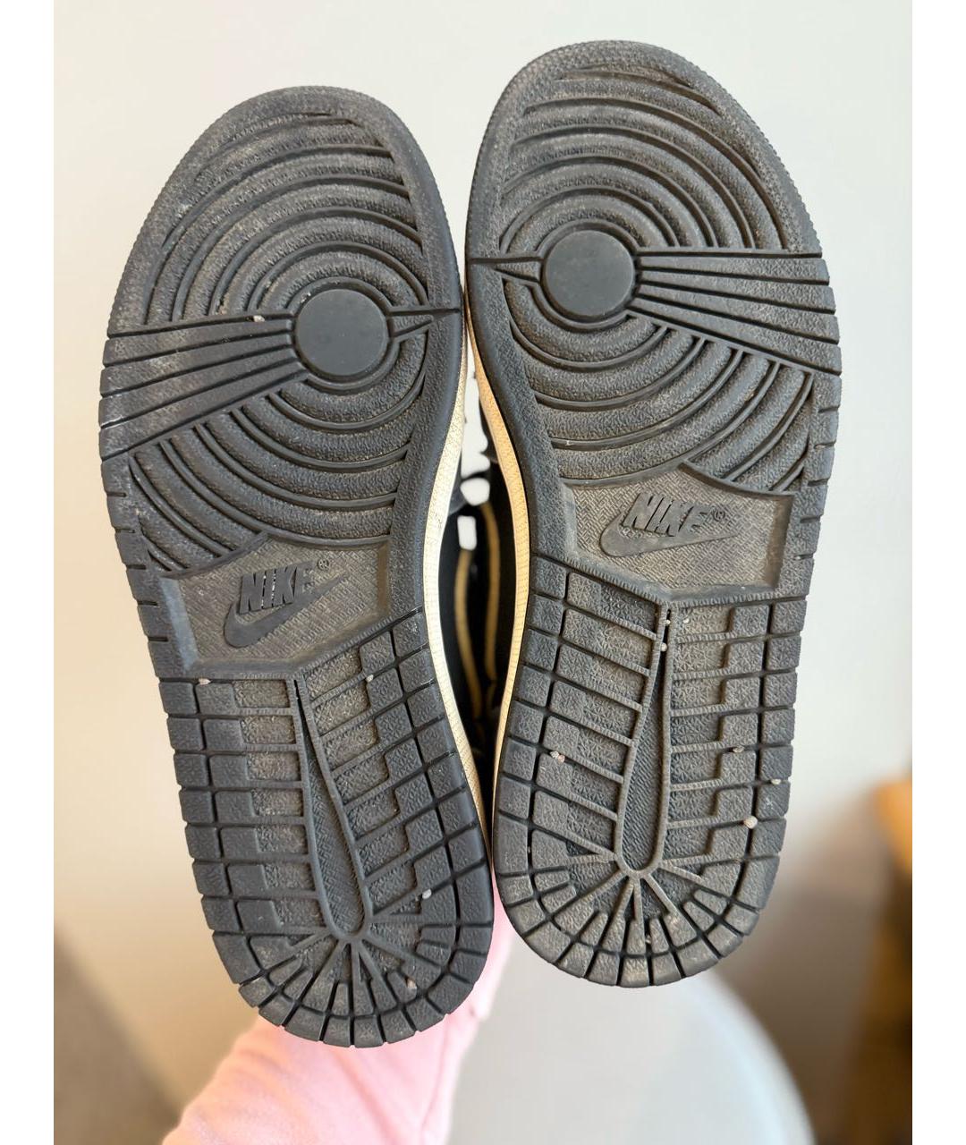 JORDAN Черные текстильные низкие кроссовки / кеды, фото 6