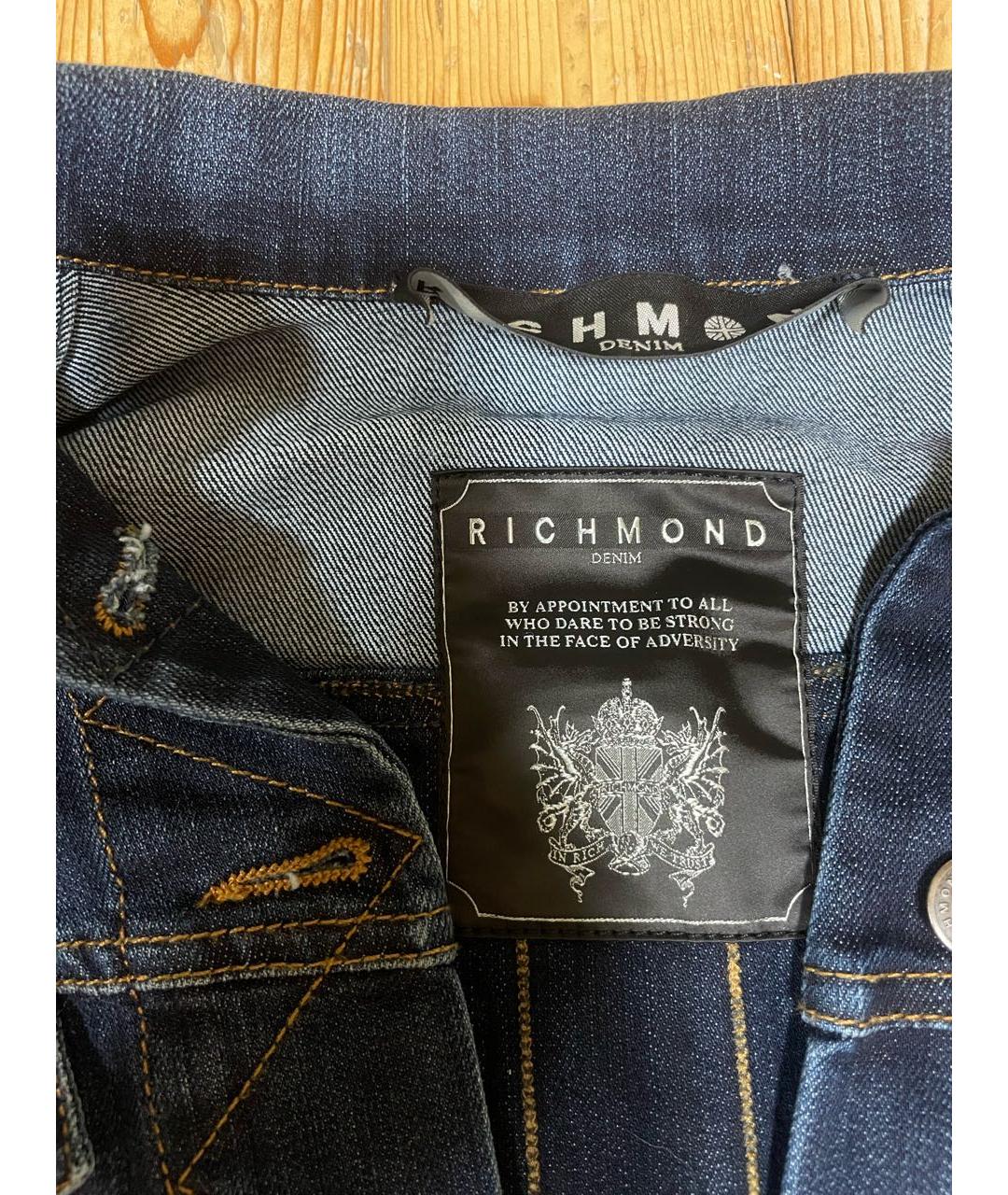 JOHN RICHMOND Синяя деним куртка, фото 3