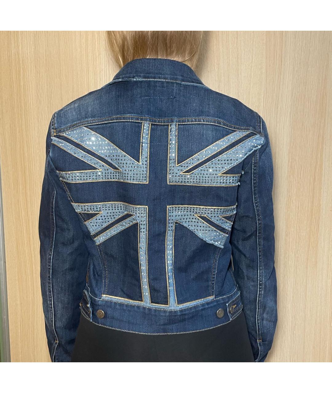 JOHN RICHMOND Синяя деним куртка, фото 4