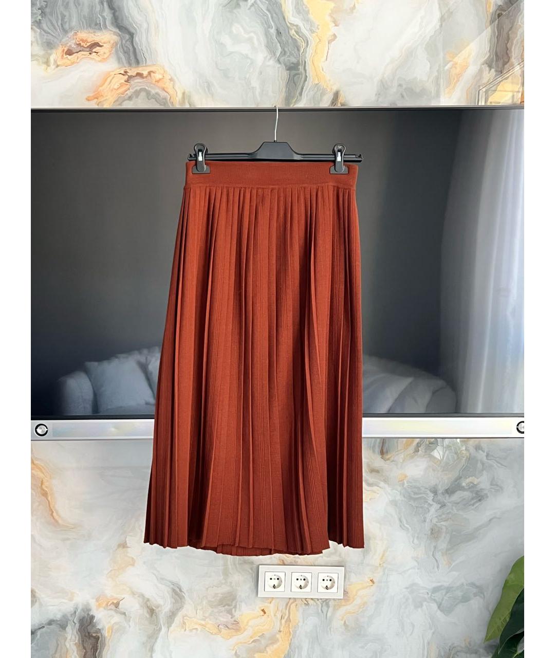 LORO PIANA Коричневая кашемировая юбка макси, фото 9