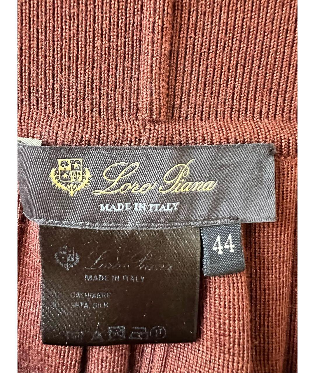 LORO PIANA Коричневая кашемировая юбка макси, фото 3