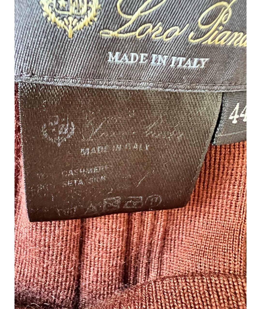 LORO PIANA Коричневая кашемировая юбка макси, фото 7