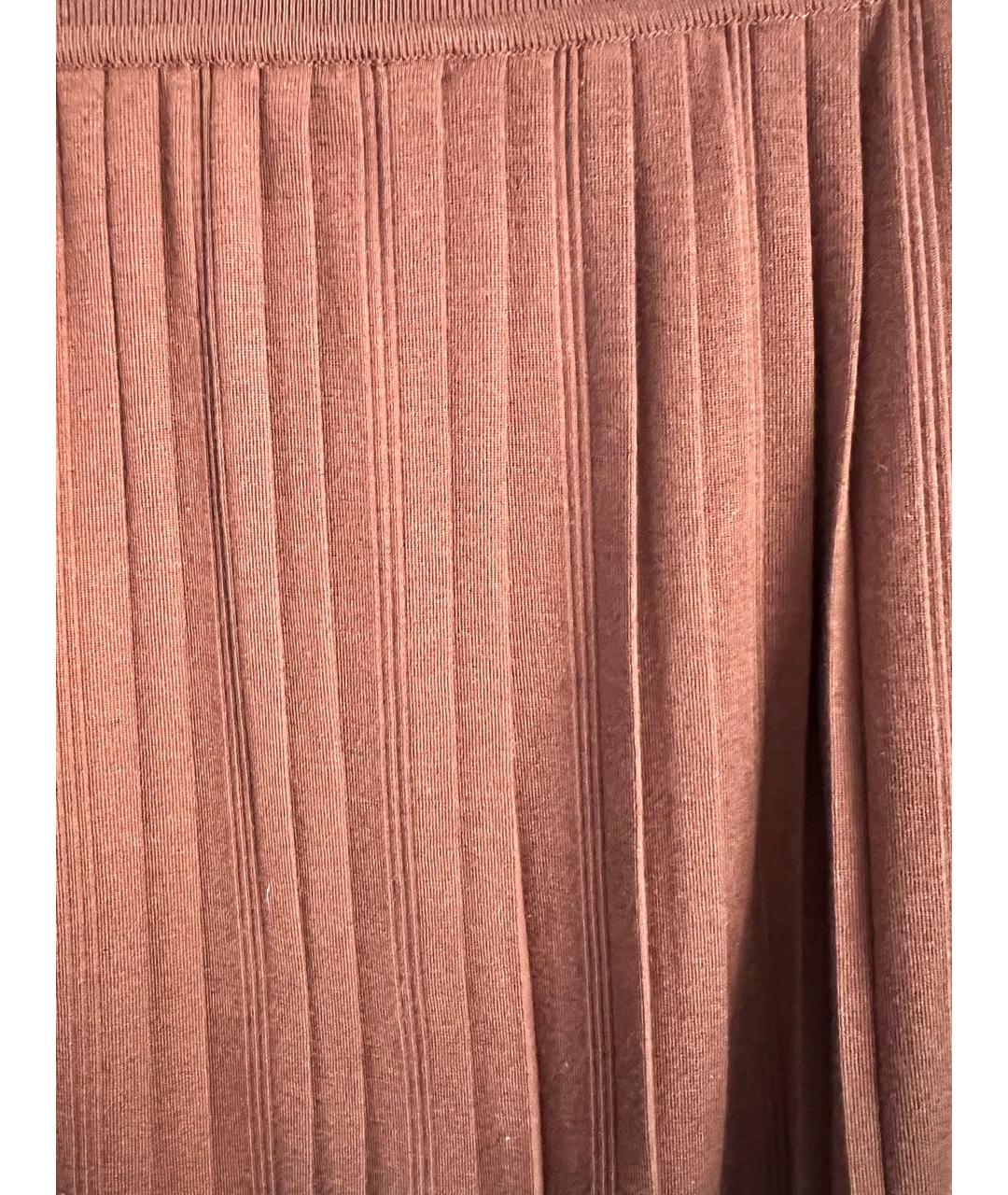 LORO PIANA Коричневая кашемировая юбка макси, фото 4