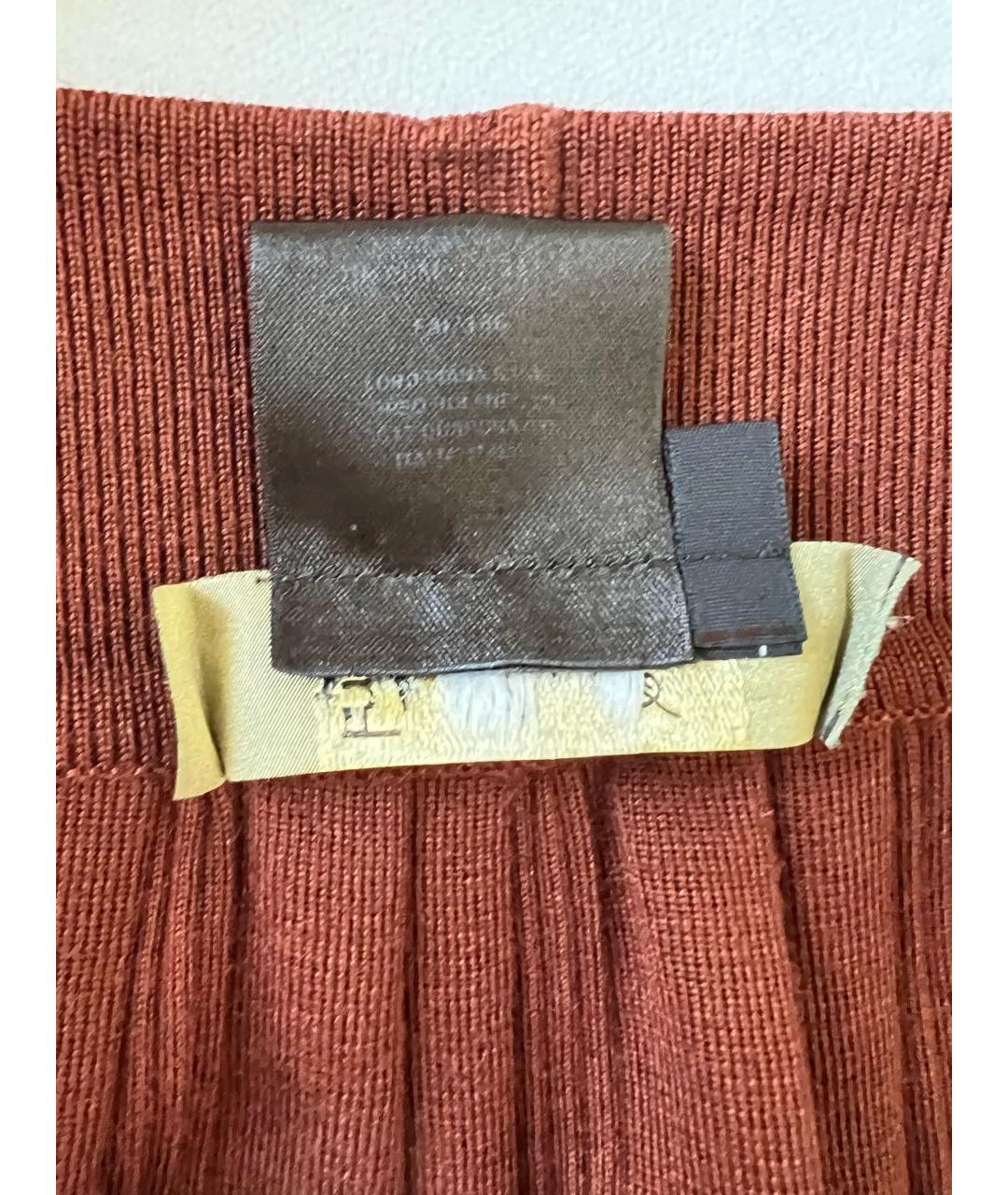 LORO PIANA Коричневая кашемировая юбка макси, фото 6