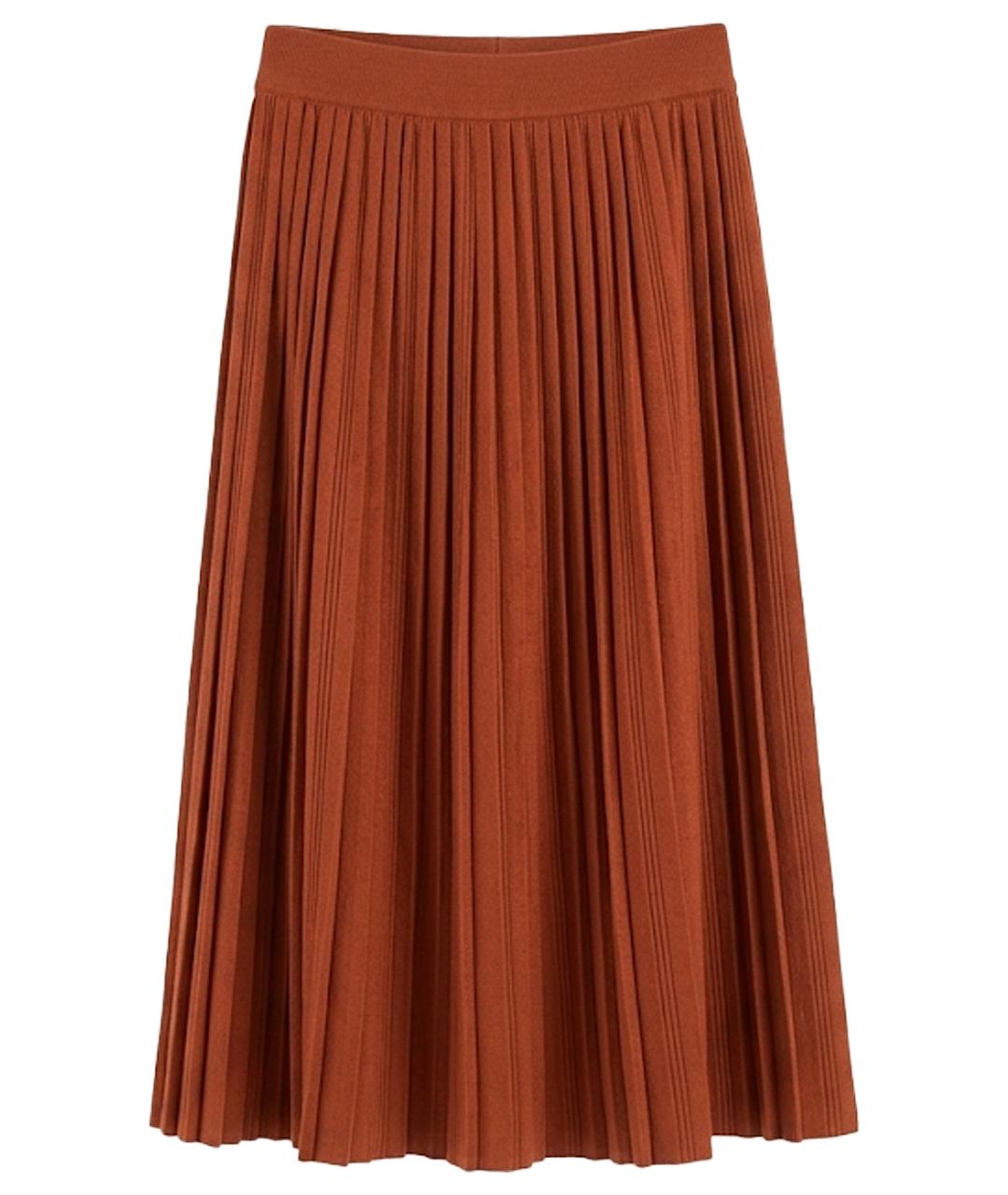 LORO PIANA Коричневая кашемировая юбка макси, фото 1